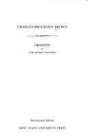 Front cover of Ormond, or, The secret witness by Charles Brockden Brown