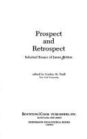 Cover of Prospect and retrospect by James N. Britton