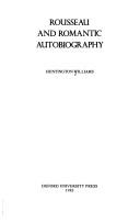 Front cover of Rousseau and romantic autobiography by Williams, Huntington
