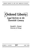 Cover of Ordered Liberty by Gerald L. Fetner