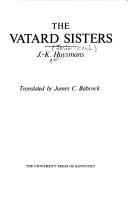Front cover of Les sœurs Vatard by Joris-Karl Huysmans