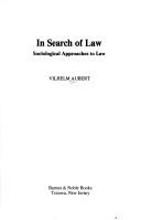 Cover of In search of law by Vilhelm Aubert