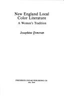 Cover of New England local color literature by Josephine Donovan