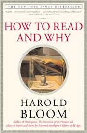 Cover of How to read and why by Harold Bloom