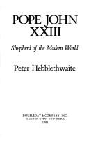 Front cover of John XXIII, pope of the council by Peter Hebblethwaite