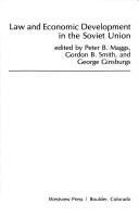 Front cover of Law and economic development in the Soviet Union by Peter B. Maggs
