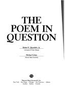 Cover of The poem in question by Robert E. Bourdette