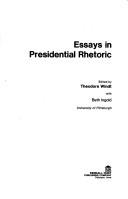 Front cover of Essays in presidential rhetoric by Theodore Windt