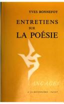 Front cover of Entretiens sur la poésie by Yves Bonnefoy