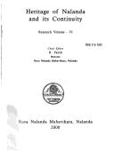 Front cover of Heritage of Nalanda and its continuity by R. Panth