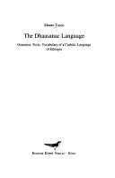 Front cover of The Dhaasanac language by Mauro Tosco