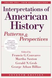 Front cover of Interpretations of American history Vol I by Francis G. Couvares