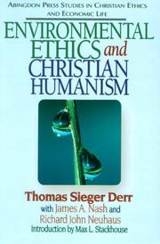 Front cover of Environmental ethics and Christian humanism by Derr, Thomas Sieger