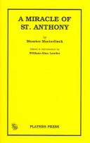 Front cover of A miracle of St. Antony by Maurice Maeterlinck