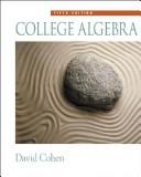 Cover of College algebra by Cohen, David