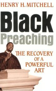 Cover of Black preaching by Henry H. Mitchell