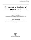 Front cover of Econometric analysis of health data by Andrew M. Jones