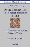 Cover of On the boundaries of theological tolerance in Islam by Sherman A. Jackson