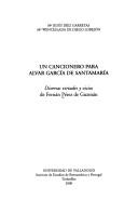 Front cover of Un cancionero para Alvar García de Santamaría by María Jesús Díez Garretas