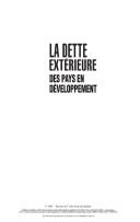 Front cover of La dette extérieure des pays en développement by Christian Deblock