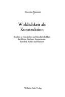 Front cover of Wirklichkeit als Konstruktion by Dorothee Kimmich