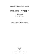 Front cover of Imbreviature by Matteo Di Biliotto