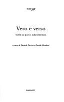 Cover of Vero e verso by Mario Luzi