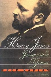 Cover of Henry James by Kaplan, Fred