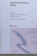 Front cover of Kalecki's economics today by Zdzisław Sadowski