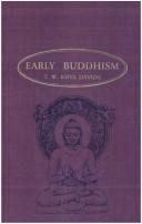 Cover of Early Buddhism by Thomas William Rhys Davids