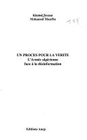 Front cover of Un procès pour la vérité by Khaled Nezzar