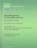 Front cover of Cost management for university libraries by Klaus Ceynowa