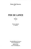 Front cover of Fer de lance by Bottey Bernard Zadi Zaourou