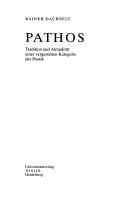Cover of Pathos by Rainer Dachselt
