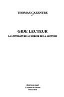 Cover of Gide lecteur by Thomas Cazentre