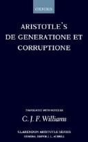Cover of De generatione et corruptione by Aristotle