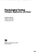 Cover of Psychological testing by Robert M. Kaplan