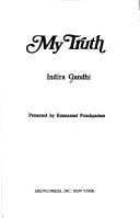 Cover of My truth by Indira Gandhi