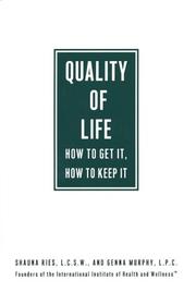 Front cover of Quality of Life by Shauna Ries