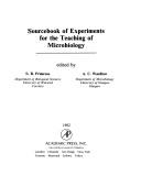 Front cover of Sourcebook of experiments for the teaching of microbiology by S. B. Primrose