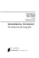 Front cover of Developmental psychology, the adolescent and young adult by John Paul McKinney