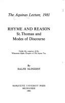 Cover of Rhyme and reason by Ralph M. McInerny