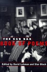 Front cover of The KGB Bar Book Of Poems by David Lehman