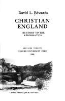 Front cover of Christian England by David Lawrence Edwards
