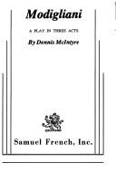 Cover of Modigliani by Dennis McIntyre