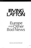 Front cover of Europe and other bad news by Irving Layton