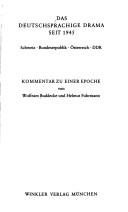 Front cover of Das deutschsprachige Drama seit 1945 by Wolfram Buddecke