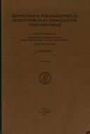 Cover of Repertorium bibliographicum institutorum et sodalitatum iuris historiae by Robert Feenstra