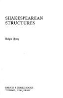 Cover of Shakespearean structures by Ralph Berry