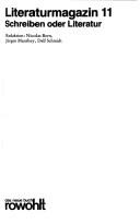 Cover of Schreiben oder Literatur by Nicolas Born